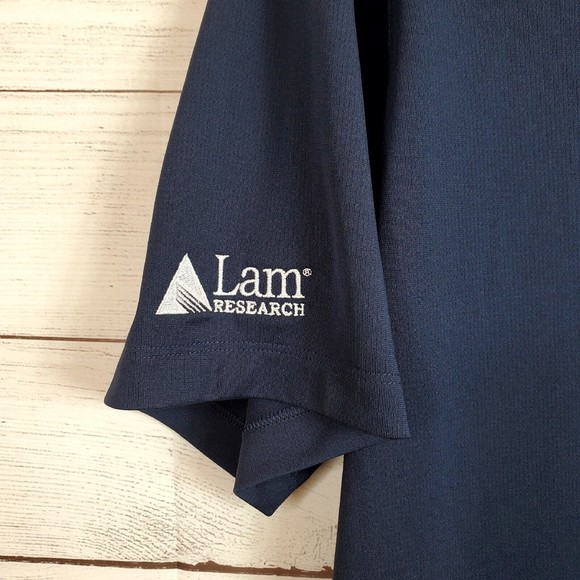 Nike Golf Dri-Fit Vertical Mesh Polo Shirt Mens Size XL Navy Short Sleeve NWT - Picture 4 of 10